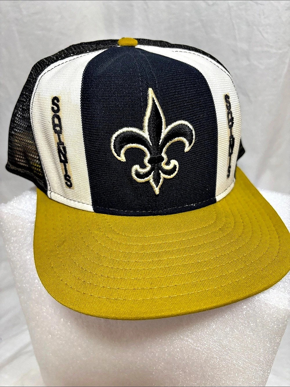 New Orleans Saints Vintage Lucky Stripes Trucker Hat